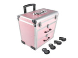 Portable 3-Tier Rolling Makeup Case with Universal Wheels for Makeup, Nail Art, Hair Styling Tools 50931809