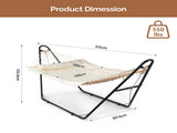 Hammock with Stand, Double-Barrel Hammock with Hammock Bed, Heavy Duty Adjustable Hammock Set for 84997701