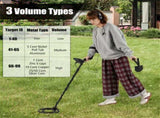Black Metal Detector, IP67 Waterproof Coil & 4 Detection Modes, 10" Max Detection Depth 65329474