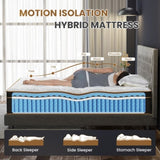 Twin Mattress, 10 Inch Plush Hybrid Mattresses with Gel Memory Foam, Fiberglass-Free Mattress in a B2716P318122