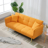 70-inch teddy fleece sofabed, convertible futon sofabed with adjustable arms and backrest, modern W2290P257425