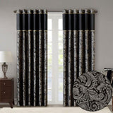Jacquard Curtain Panel Pair B03598267