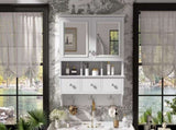 4-in-1 Bathroom Mirror Cabinet, 24-inch Wall Mounted Medicine Cabinet with Drawers & Organizer 67622975