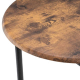 Fire Wood PVC Black Paint Breakfast Table for Couples with Curved Back 37100463