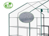 Mini Walk-in Greenhouse with PE Cover, 8-Shelf Indoor Outdoor Plant Gardening Green House for Garden 88814517