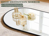 59"x16" Arched Full Length Mirror Freestanding Full Body Floor Mirror, Black 01099896