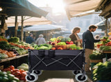 9" x 4" All-Terrain Balloon Wheels! 300L XL Heavy-Duty Folding Wagon Cart - 480lbs Capacity, W2932P317113