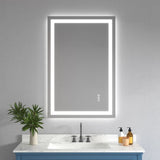 24x36" Frameless Tempered MirrorDual LED Light StripsFront and Back Lighting T3177P320554