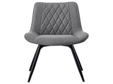 Grey Tufted Swivel Dining Chairs B062P145620