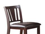 Darrell Upholstered Counter Height Chairs in Dark Brown Finish, Set of 2 SR011167