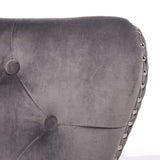 Simba Stainless Steel 2 Piece Chair Finish with Velvet Fabric in Dark Gray 808857571366