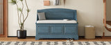 TREXM Shoe Bench, Retro Shoe Bench with Safe Soft-Close Devices, Chest with Hidden N715P198568M