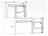 Expandable Desktop Bookshelf Organizer, 26"-38" Adjustable Length Countertop Storage Hutch with 68124095