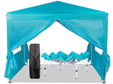 6.5X6.5FT Two Doors & Two Windows Practical Waterproof Right-Angle Folding Tent Lake blue 84886364