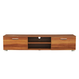 Walnut TV Stand for 70 Inch TV Stands, Media Console Entertainment Center Television Table, 2 65710230