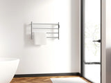 22.5" Brushed Nickel Heated Towel Rack for Bathroom,Wall Mounted with Intelligent Touch Screen 86306348