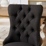 Nikki Collection Modern, High-end Tufted Solid Wood Contemporary Flax Upholstered Linen Dining Chair W1143P233648