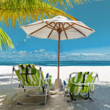 ZNTS 63*65*82cm Short Oxford Cloth Silver White Aluminum Tube Bearing 100kg Beach Chair Green Stripes 42959268