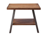 Weathered Oak and Sandy Black End Table with Shelf B062P189220