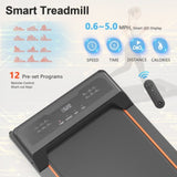 Walking Pad Under Desk Treadmill, LED Display and Remote Control Portable Treadmill for Home and W1362119975