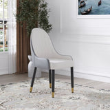 ZNTS Modern PU sponge-filled dining chair, solid wood metal legs, suitable for restaurants, living rooms W1535119451