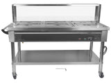 6-Pan Commercial Food Warmer with Dividers, Professional Buffet Catering Food Warmer, Electric Steam 85031042