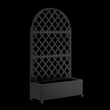 Round Metal Planter with Trellis, 73"x35"x16 Metal Raised Garden Bed with Trellis, Metal Planter W347P331028