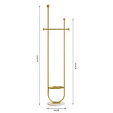 Clothing Rack, Golden Metal Freestanding Heavy Duty Clothes Rack with Marble Base, Multipurpose 04121908