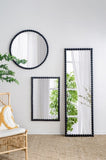 32" Circle Mirror with Metal Beaded Frame, Wall Mirror for Living Room Bedroom Entryway W2078138953