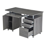 ZNTS Complete Workstation Computer Desk with Storage, Grey 74539286