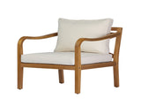 Acacia wood patio furniture club chair,24" deep seat design with soft cushion, suitable for N780P387144T