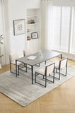 Counter Height Bar Stools Set of 2, Upholstered Linen Bar Chairs, Metal Footrest and Frame for W1249P257011