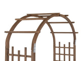 7FT Wooden Garden Arbor, Wedding Arch Backdrop Stand Ceremony Party, Garden Pergola with Trellis 35350989