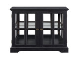 LED Curio Display Cabinet, Antique Display Cabinet with Adjustable Shelves, Retro Design Quality 02623610