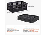 Plastic Collapsible Storage Bins, 45L Set of 3, Stackable Folding Crates with Handles, Supports 33 64472285