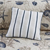 Brushed Microfiber Quilt Set with Throw Pillows Blue Twin/Twin XL B03597503
