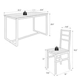 Five-piece set table and chair with backrest, industrial style, solid structure W57868874