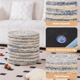 Round Pouf Ottoman Natural Seagrass Pouf Footrest, Foot Stool for Bedroom Living Room Accent 40834901