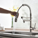 Commercial Kitchen Faucet with Pull Down Sprayer, Single Handle Single Lever Kitchen Sink Faucet W1932P172269