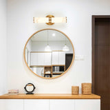 Golden Elegant Resin Wall Sconce,Set of 2,Modern Vertical Light Fixture for Bathrooms, Hallways, W1340P189553