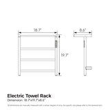 Heated Towel Rack with Top Shelf, 3-Bar Towel Wall MountedWarmer for Bathroom with Intelligent Touch T3177P305029