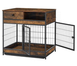 ZNTS Furniture Dog Cage Crate with Double Doors ,Rustic Brown,31.5"WX22.64"DX30.59"H W1903P151322