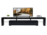 70.8 Inch Black TV Stand with RGB 16-Color LED Lights and USB Port - 2 Drawers Media Console, UV 02338459