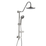 Shower System with Rain Showerhead, 5-Function Hand Shower, Adjustable Slide Bar and Soap Dish for DSAE103BN
