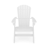 White Adirondack Chair Sturdy HDPE Poly Lumber for Poolside, Patio, and Garden Relaxation B195P198765