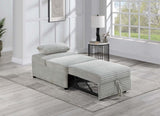 Contemporary Sleeper Sofa Chair Pillow Plush Tufted Seat 1pc Convertible Sofa Ash Color Wide-Welt B011P281839