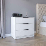 Kaia 3 Drawers Dresser, Superior Top -White B07091879