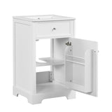 ZNTS 20" Bathroom Vanity with Sink, Bathroom Cabinet with Soft Closing Door, Storage Rack and Adjustable 41060503