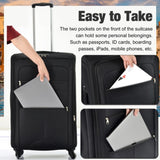 Softside Luggage Expandable 3 Piece Set Suitcase with Duffel Bag Upright Spinner Softshell N732P201004B