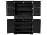 K&K 71" Tall Kitchen Pantry Cabinet with 3 Pull Out Cabinet Organizers, Farmhouse Embossed Texture 18492088